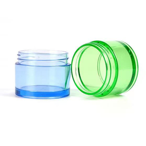 50g clear green plastic round cosmetic skin care petg cream jar.jpg